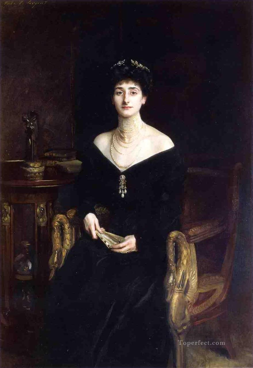 Portrait of Mrs Ernest G Raphael nee John Singer Sargent Oil Paintings
